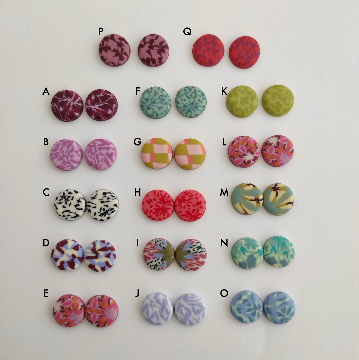 pendientes de botón mini