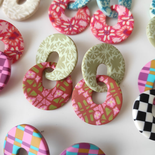 Nora verde, teja y rosa