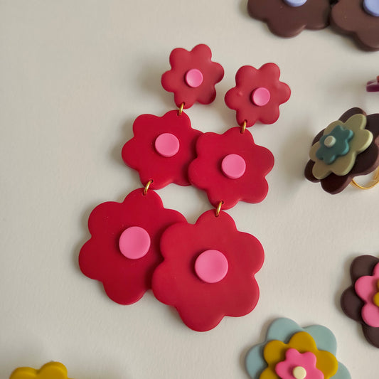 Pendientes Atrevetetete rojo