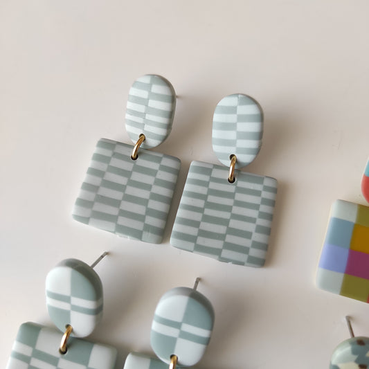 Rita geométrico azul/gris