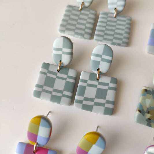 Rita geométrico azul/gris