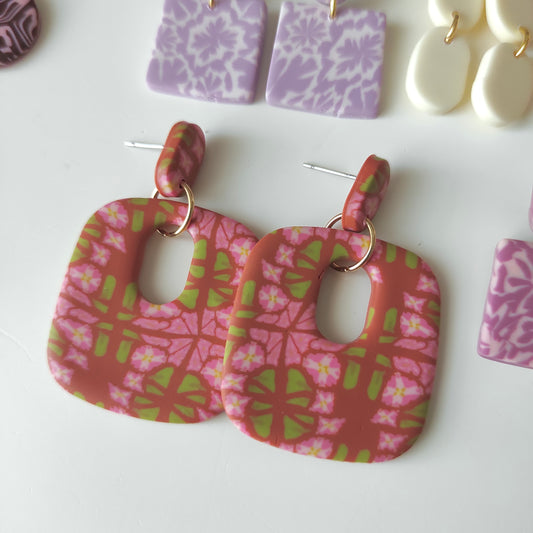 Amelia flores teja y rosa